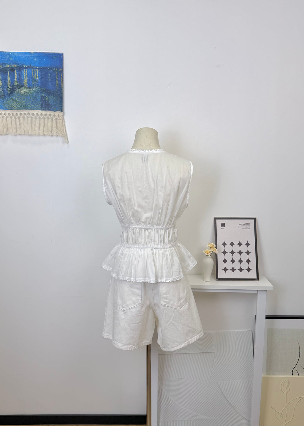 Lace Gathered Vest