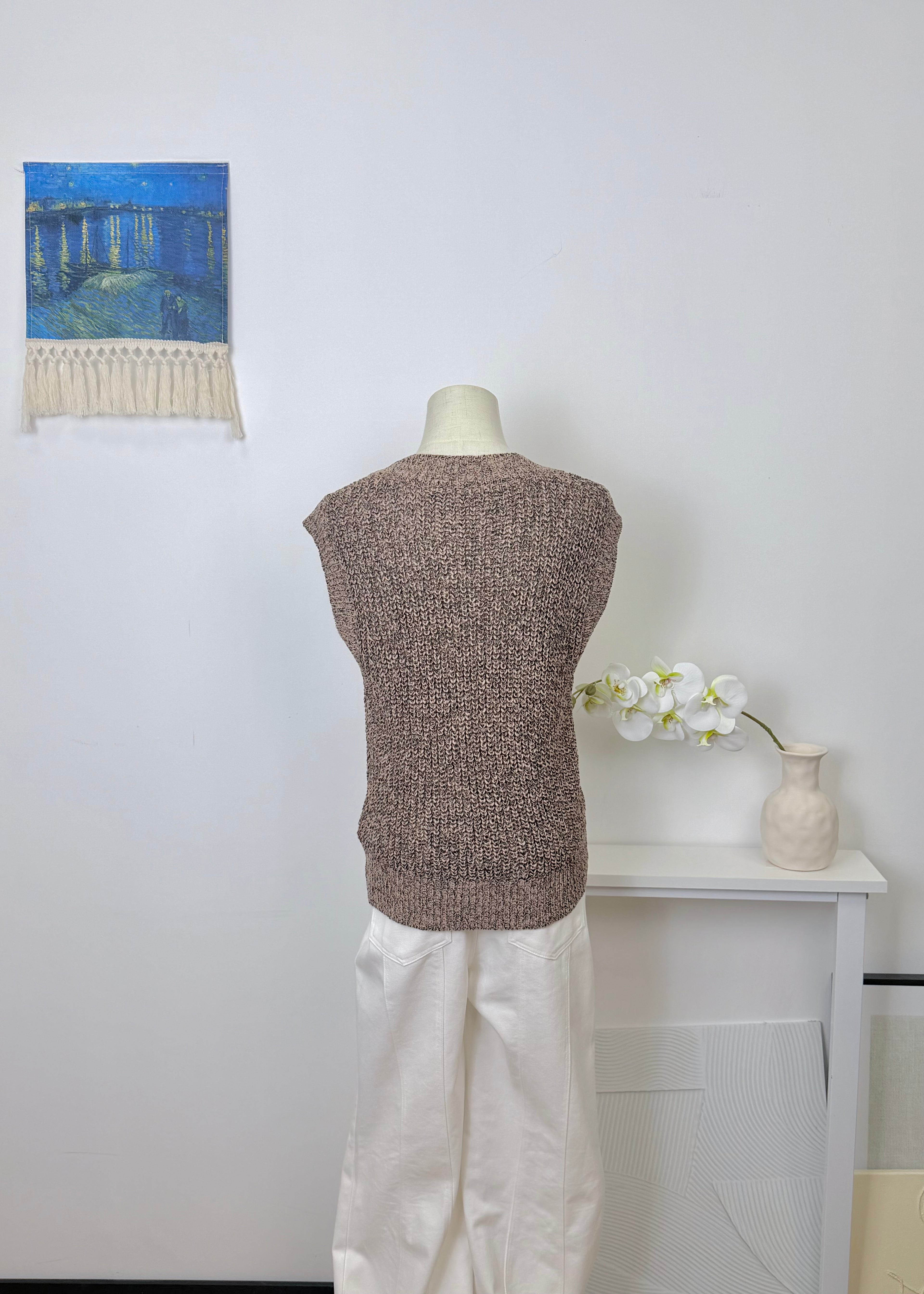 Marled Chunky Knit Vest