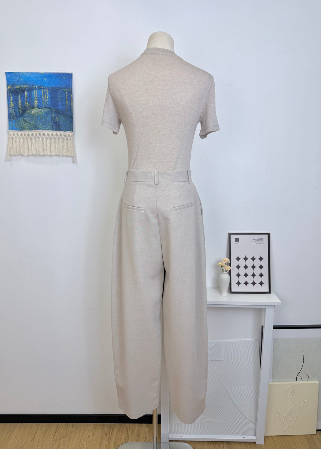 Wide Leg Suit Pants