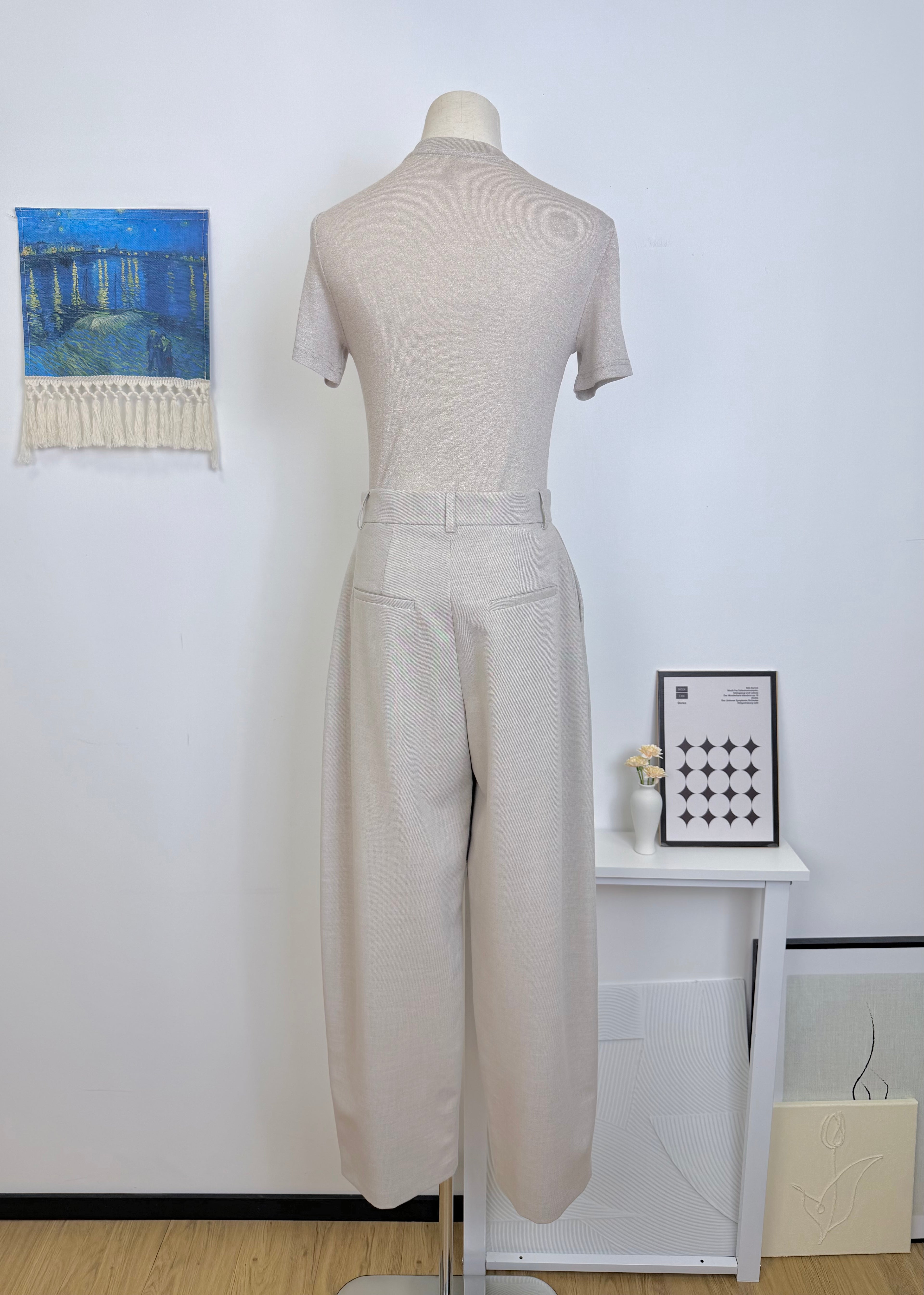 Wide Leg Suit Pants