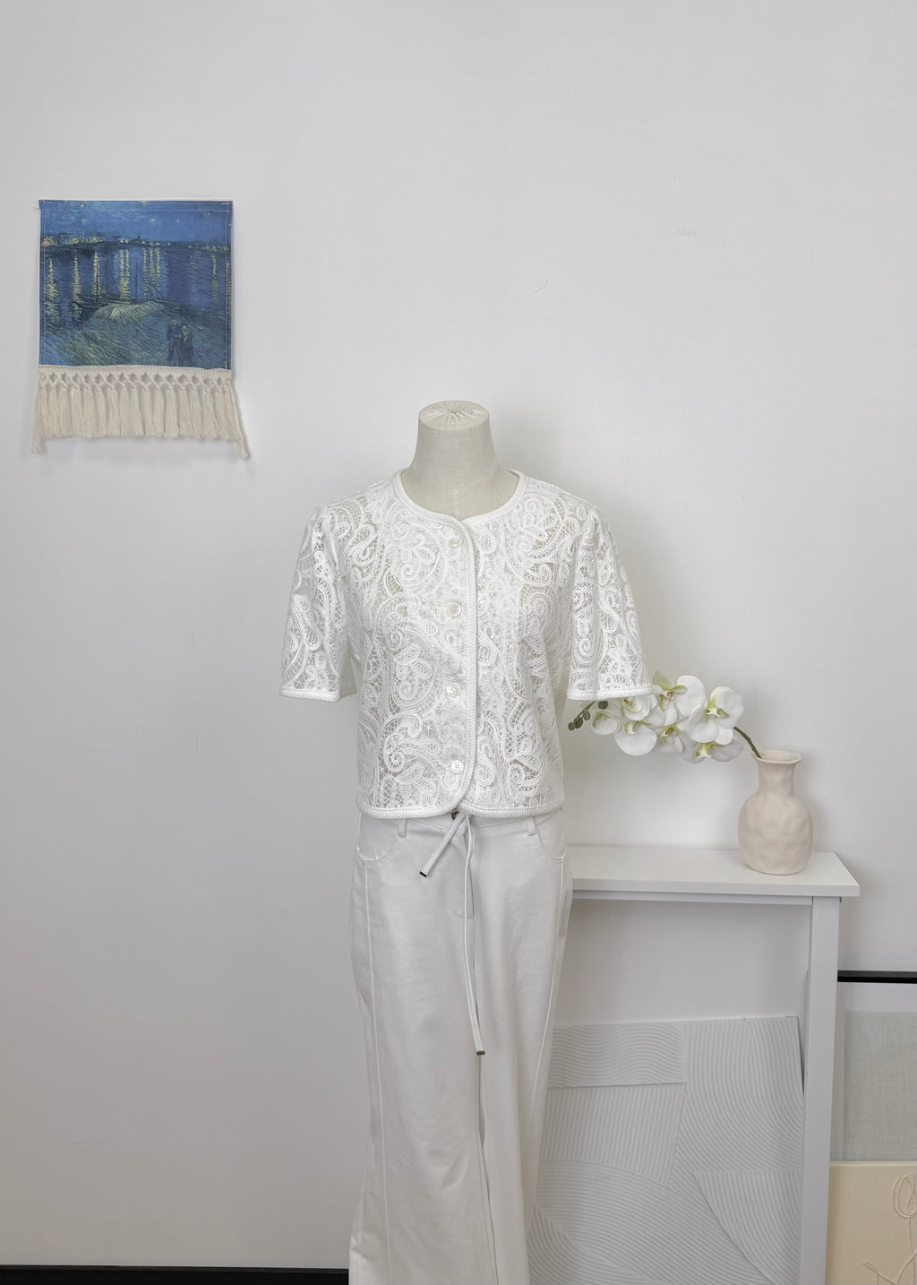 Paisley Lace Cropped Jacket