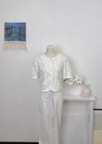 Paisley Lace Cropped Jacket