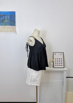 Double Thin Strap Jacquard Camisole