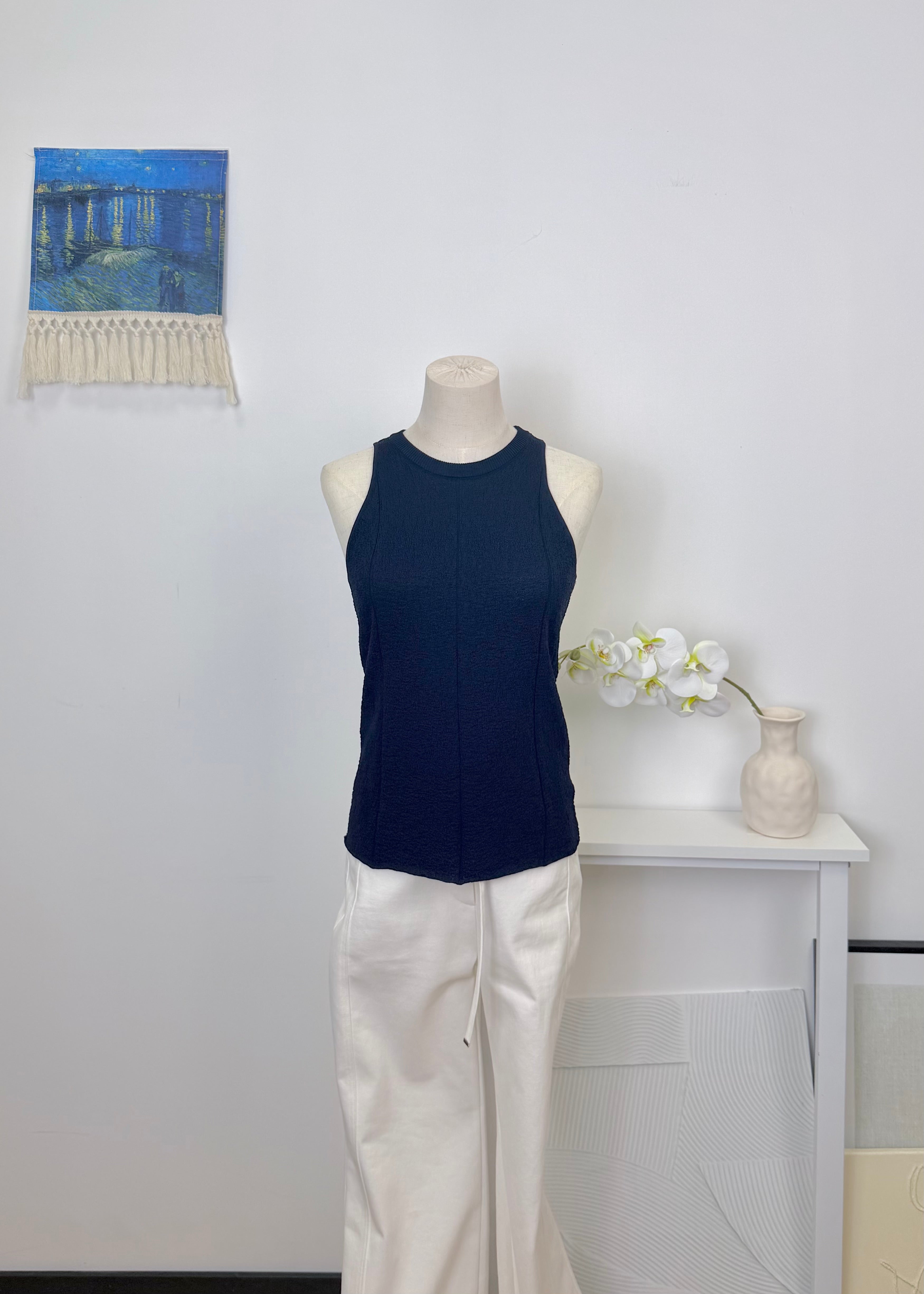 Inner Shoulder Textured Knit Top