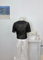 Paisley Lace Cropped Jacket