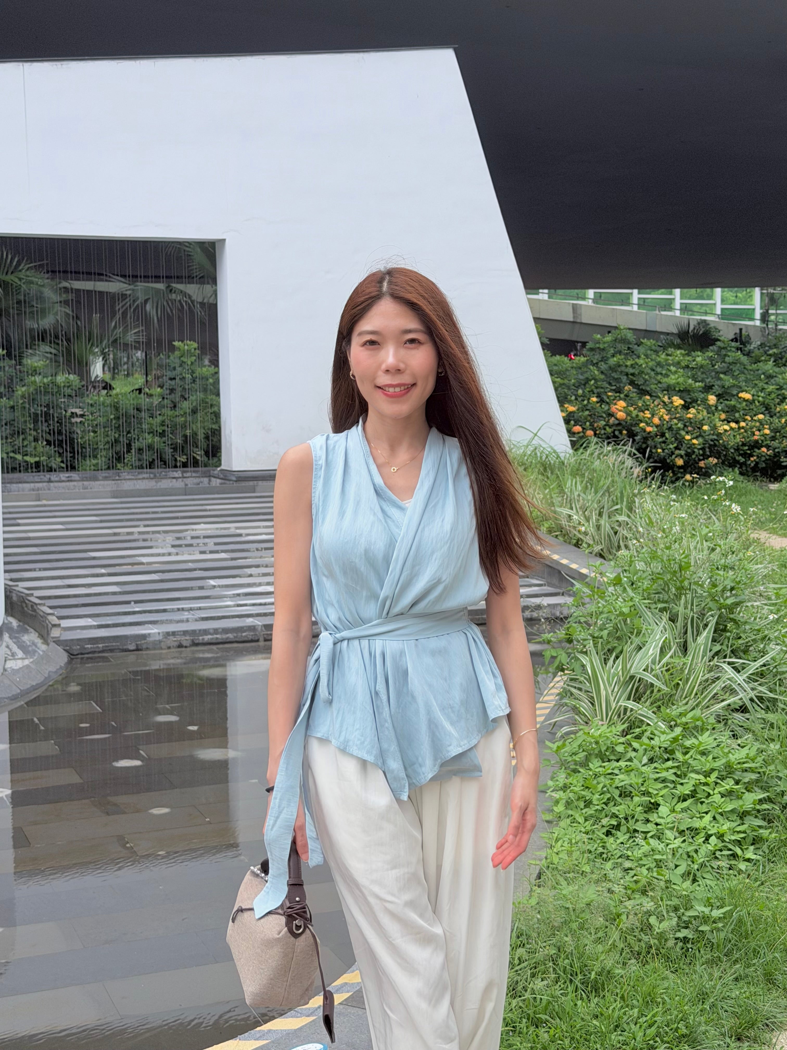 Blue & White Two-Piece Set