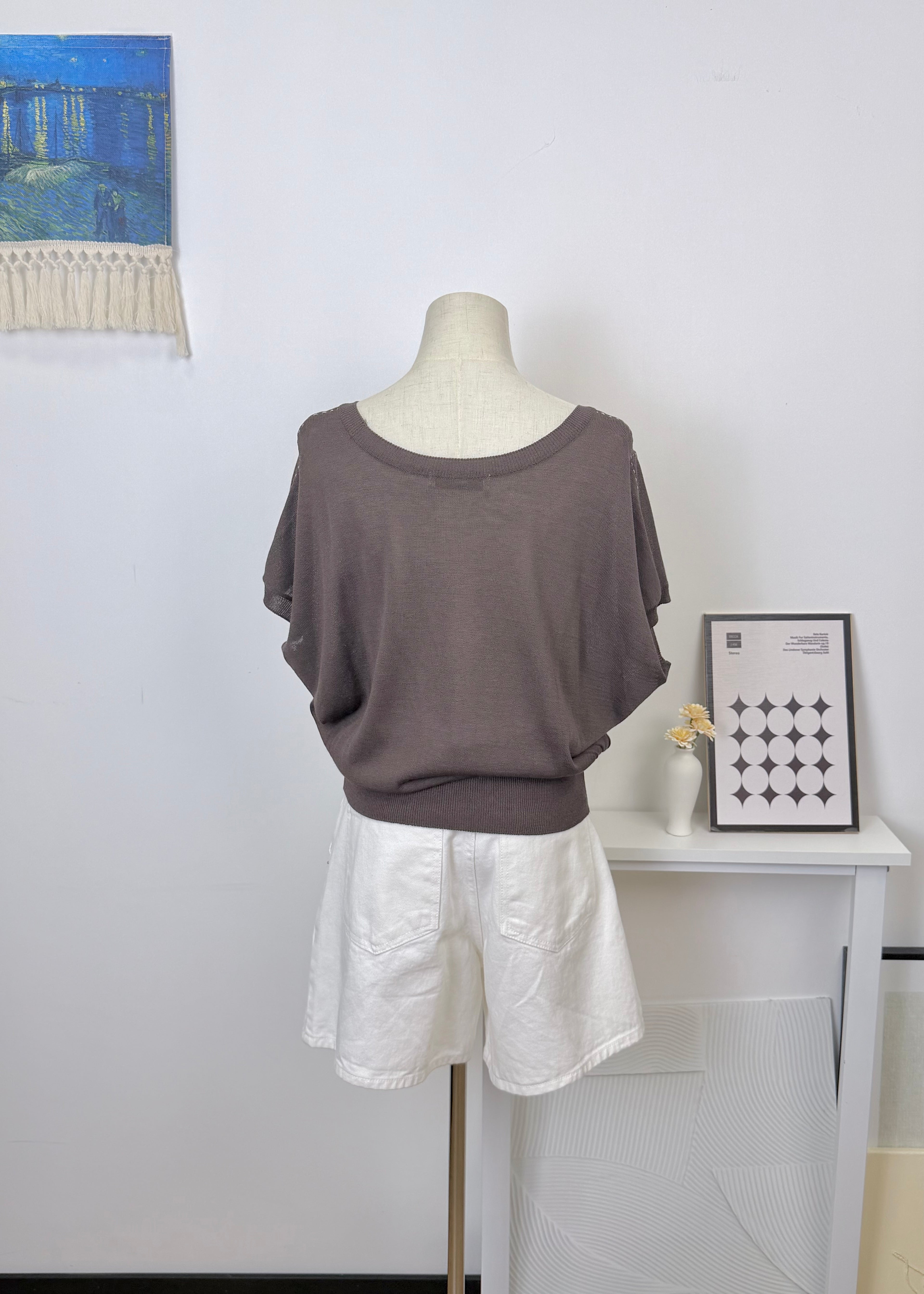 Stitch Batwing Sleeve Knit Vest