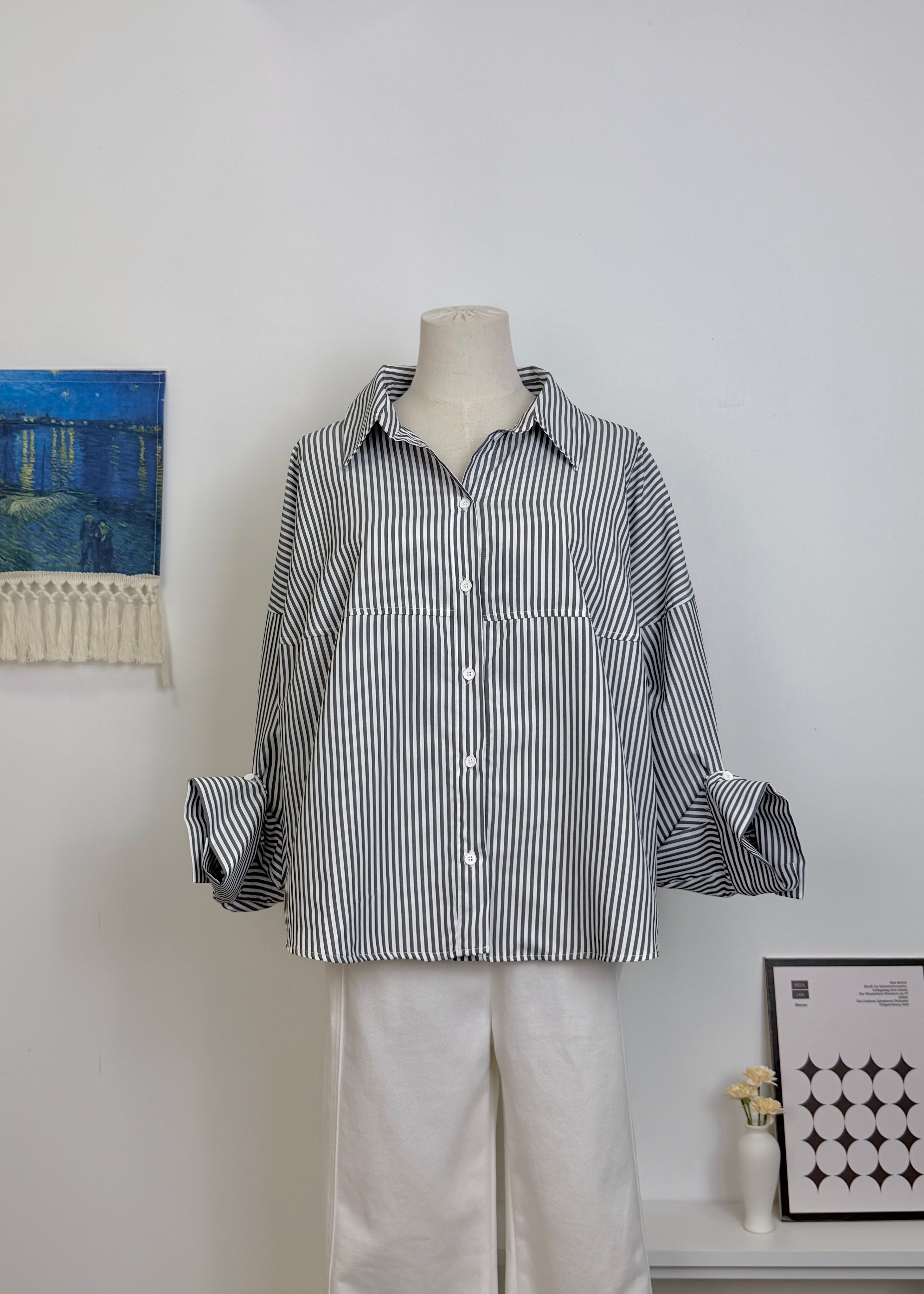 Spliced Drop Shoulder Shirt
