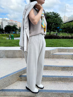 Wide Leg Suit Pants