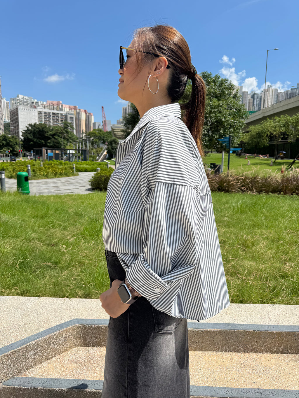 Spliced Drop Shoulder Shirt