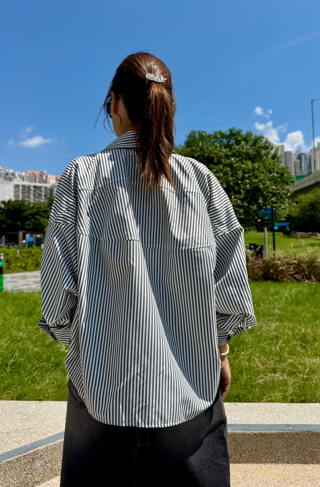 Spliced Drop Shoulder Shirt