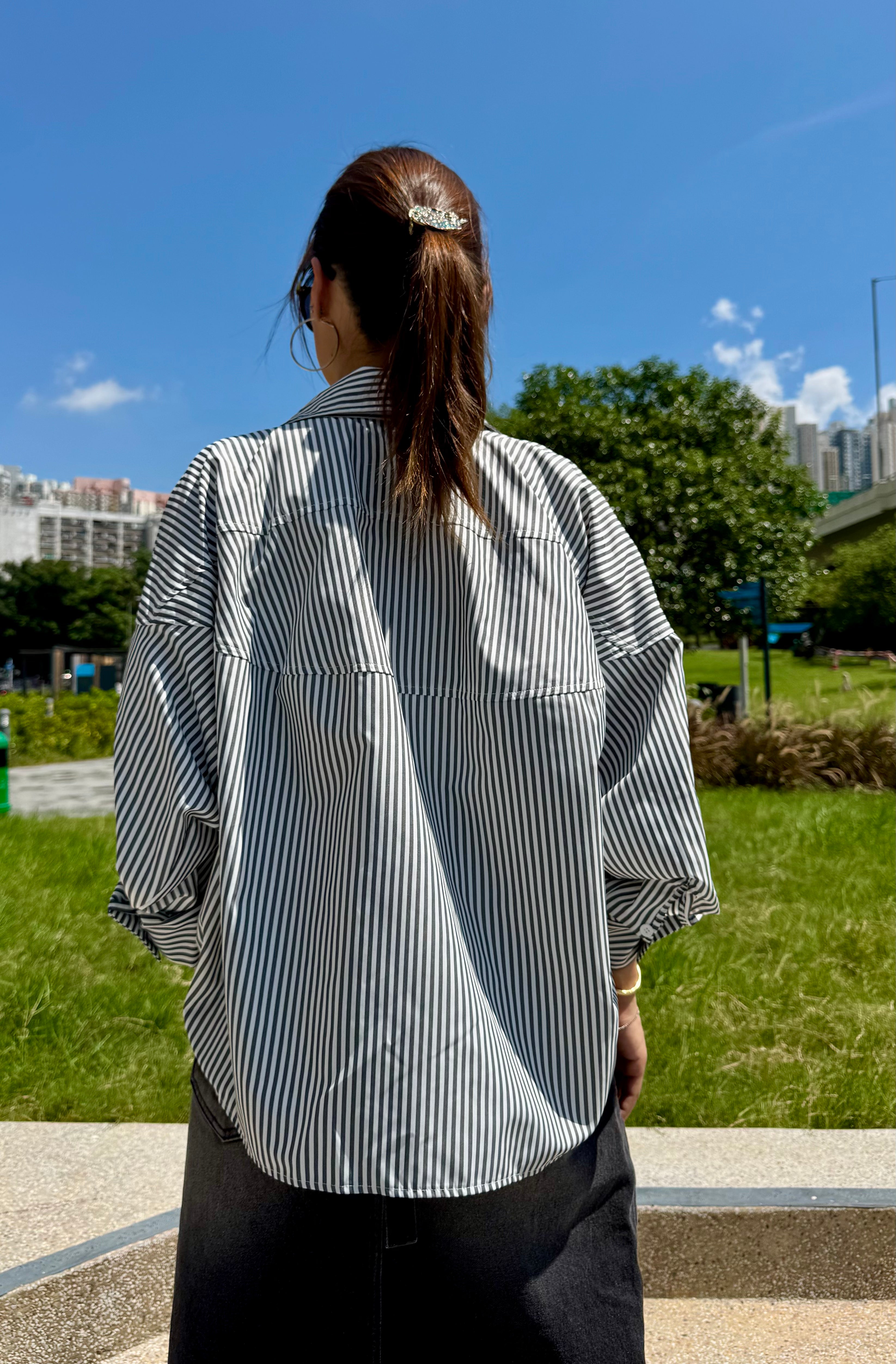 Spliced Drop Shoulder Shirt